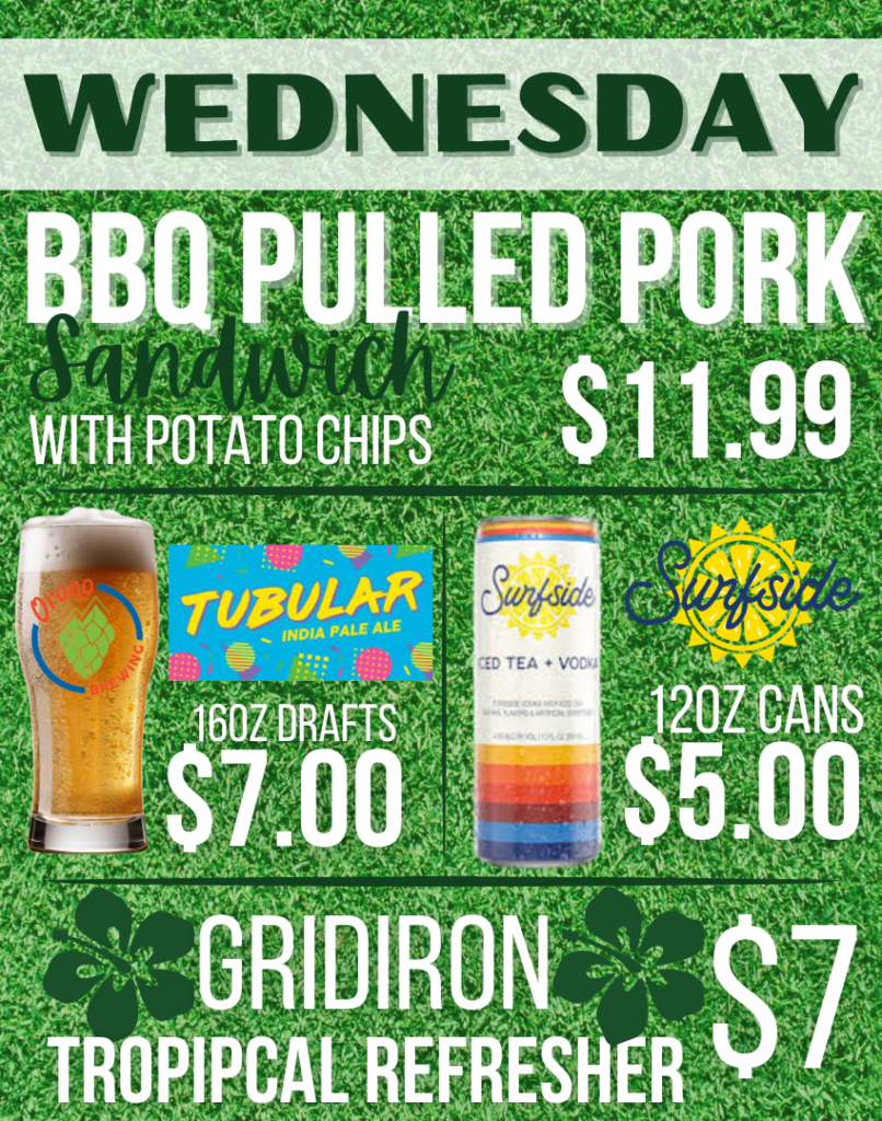 Wednesday Food and Drink Specials